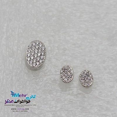 نیم ست طلا - آویز و گوشواره - طرح هندسی