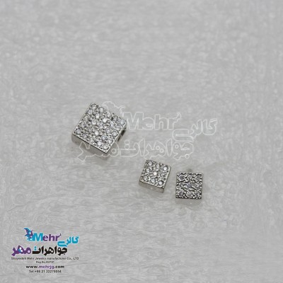 نیم ست طلا - آویز و گوشواره - طرح هندسی