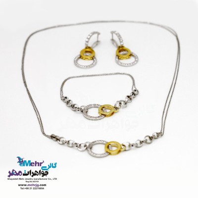 سرویس جواهر - گردنبند و گوشواره و دستبند - طرح برمس