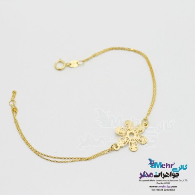 دستبند طلا - طرح گل یاسمن