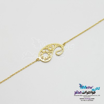 دستبند طلا - طرح بته‌جقه