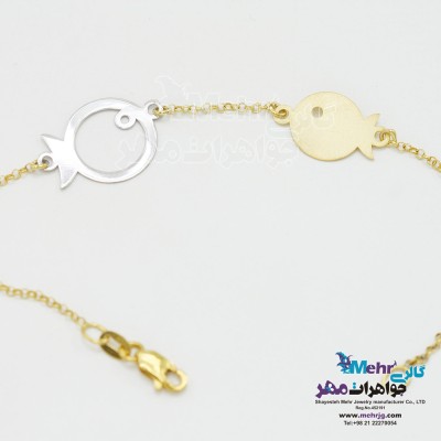دستبند طلا - طرح ماهی