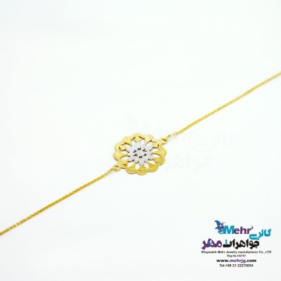 دستبند طلا - طرح گل