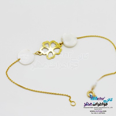 دستبند طلا - طرح گل