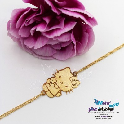 دستبند طلا - طرح کیتی