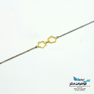 دستبند طلا - طرح گل