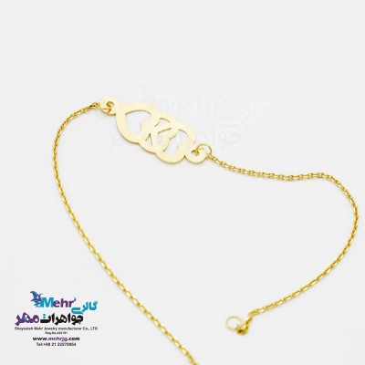 دستبند طلا - طرح قلب