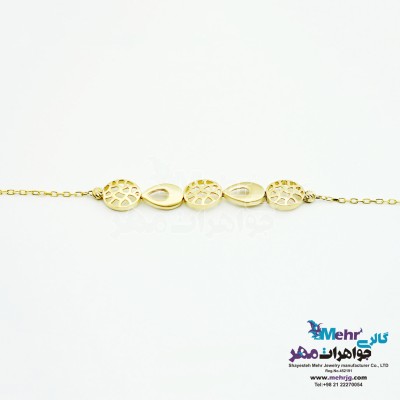 دستبند طلا - طرح اشک