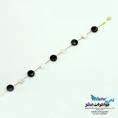 دستبند طلا و سنگ - طرح ستاره
