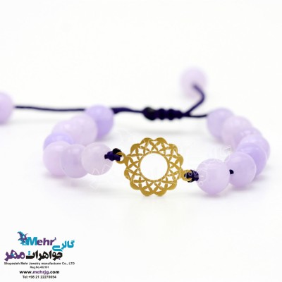 دستبند طلا و سنگ - طرح اسلیمی