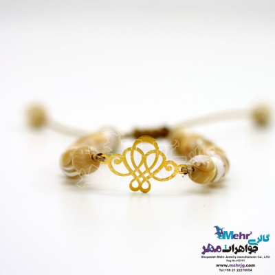 دستبند طلا و سنگ - طرح اسلیمی