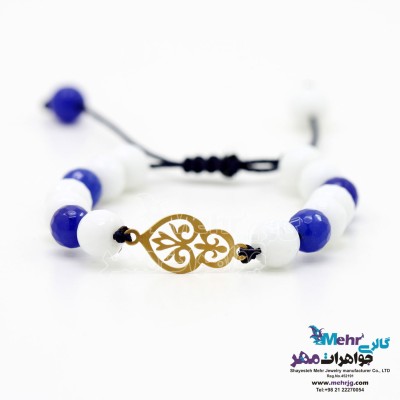 دستبند طلا و سنگ - طرح اسلیمی