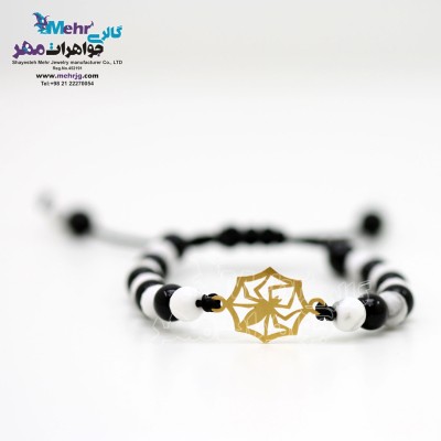 دستبند طلا و سنگ - طرح عنکبوت