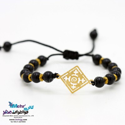 دستبند طلا و سنگ - طرح فانتزی