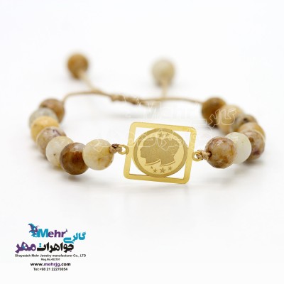 دستبند طلا و سنگ - ماه تولد خرداد