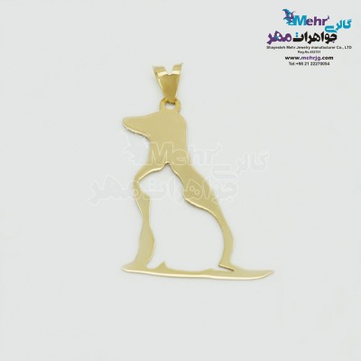 آویز طلا - طرح گربه سگ