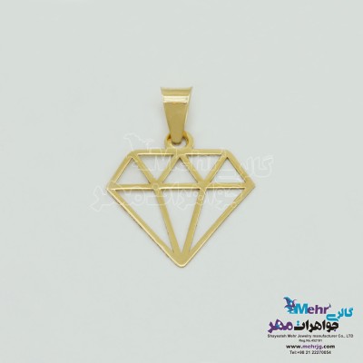 آویز طلا - طرح الماس