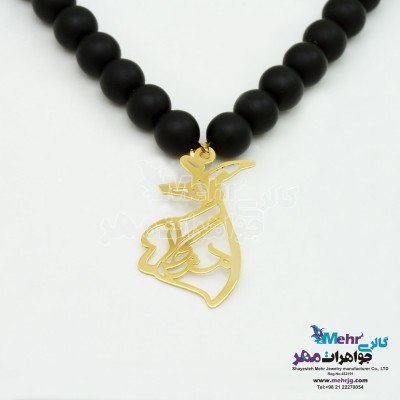گردنبند طلا و سنگ - طرح مژگان - رقص سماع