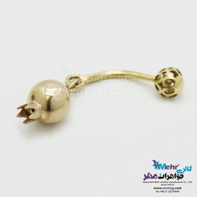 پیرسینگ طلا - طرح انار