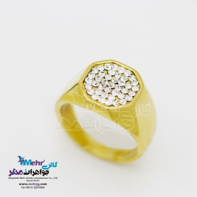انگشتر طلا - طرح هندسی