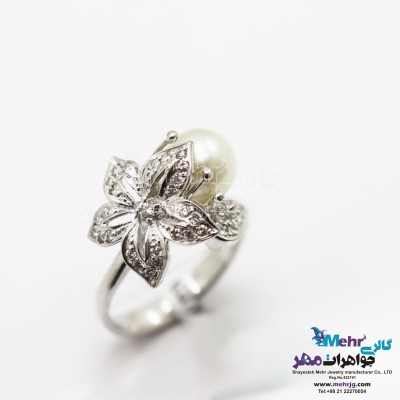انگشتر جواهر - طرح برگ