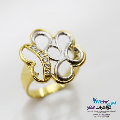 انگشتر طلا - طرح گل