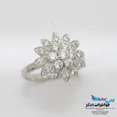 انگشتر جواهر - طرح گل