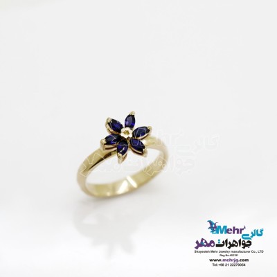 انگشتر طلا - طرح گل مارکیز