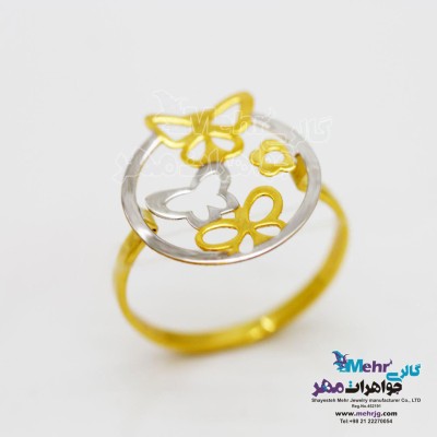 انگشتر طلا - طرح پروانه