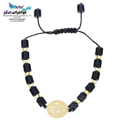 دستبند طلا و سنگ - طرح خوشه‌ گندم