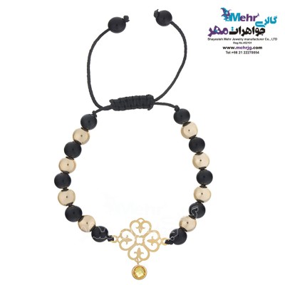 دستبند طلا و سنگ - طرح اسلیمی