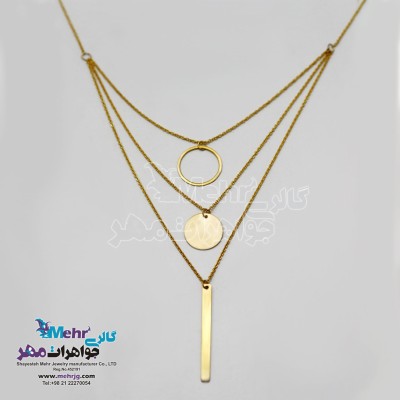 گردنبند طلا - طرح هندسی