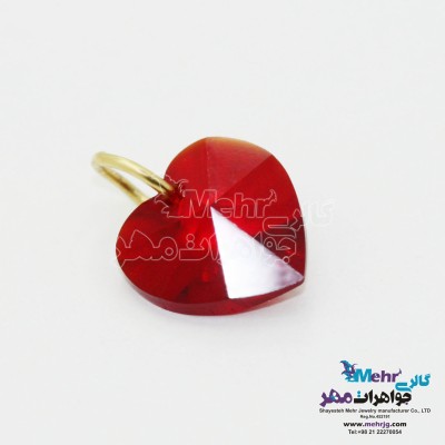 آویز طلا - سنگ سواروسکی قلب