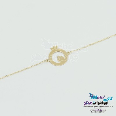 دستبند طلا - طرح انار