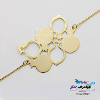 دستبند طلا - طرح انار