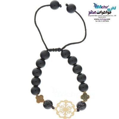 دستبند طلا و سنگ - طرح برف