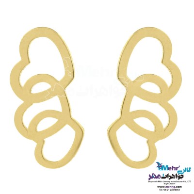 گوشواره طلا - طرح قلب