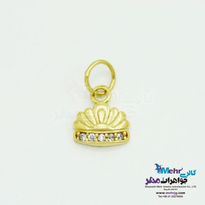 آویز طلا - طرح تاج