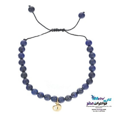 دستبند طلا و سنگ - طرح سیب
