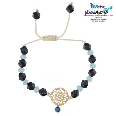دستبند طلا و سنگ - طرح اسلیمی