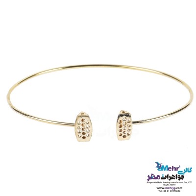 دستبند النگویی طلا - طرح هندسی