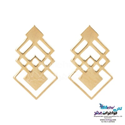 گوشواره طلا - طرح هندسی