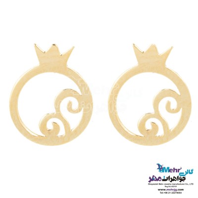 گوشواره طلا - طرح انار