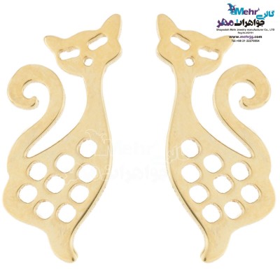 گوشواره طلا - طرح گربه‌ی اشرافی