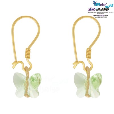 گوشواره طلا - سنگ سواروسکی پروانه