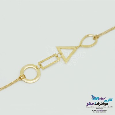 دستبند طلا - طرح هندسی