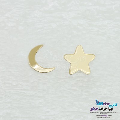 گوشواره طلا - طرح ماه و ستاره