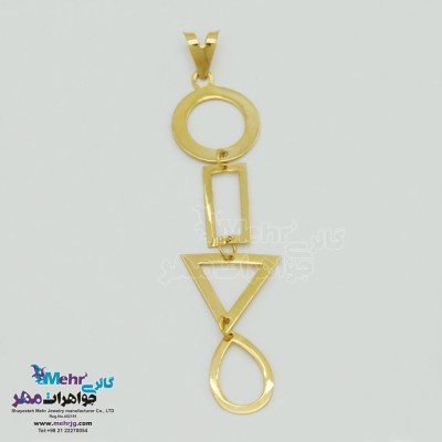 آویز طلا - طرح هندسی