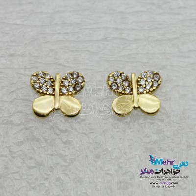 گوشواره طلا - طرح پروانه