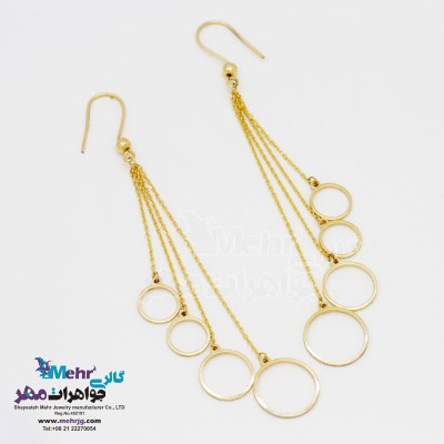 گوشواره طلا - طرح دایره